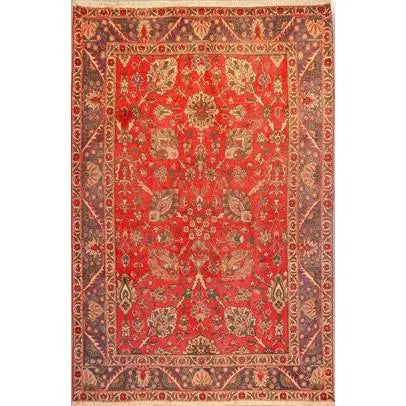 One Of The Kind Persian Tabriz Rug 9'8" x 6'3"